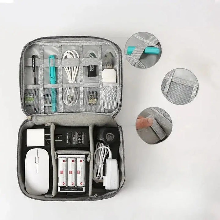 Skanto | ORGAZIP Tech Organizer | Stor Kabelveske for Reiser | Vanntett & Multifunksjonell | For Power Banks, Kabler & Tilbehør