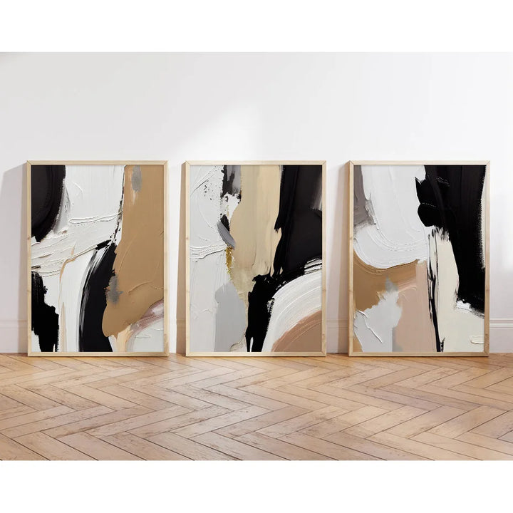 Earthen Contours Abstrakt Monokrom Fusjon Lerret Utskrift Veggkunst Bilder For Moderne Stue Soverom Hjemmekontor Dekor | Skanto