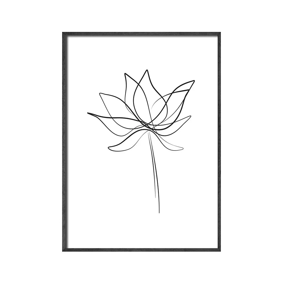 Minimalist Buddha Plakat Lotus Veggkunst Linjekunst Fin Kunst Lerretsutskrifter Inspirerende Meditasjonsbilder For Stue Salong Spa Veggdekor | Skanto