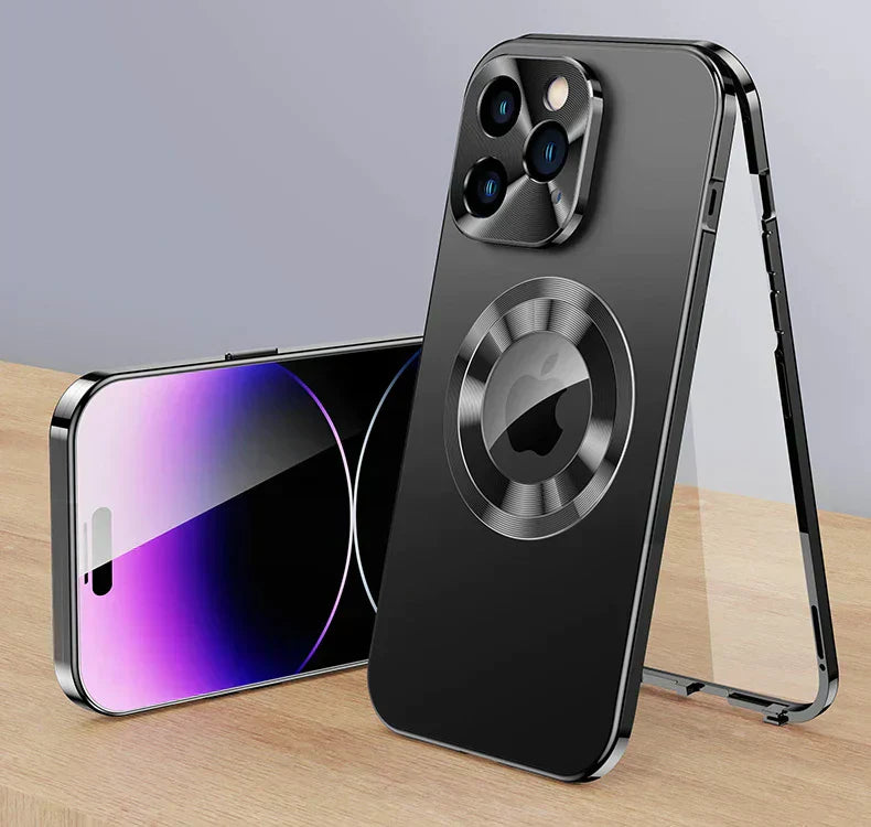 Skanto | Etui 360° Full Screen Linse Metall Magnetisk Magsafe Deksel Aluminium for iPhone 15 14 13