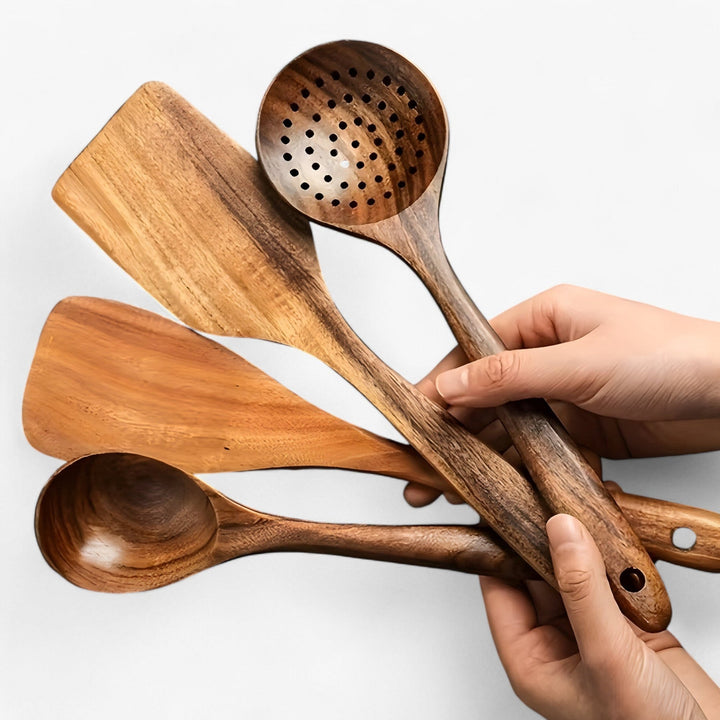 Skanto | 11 deler kjøkkenutensil sett av tre