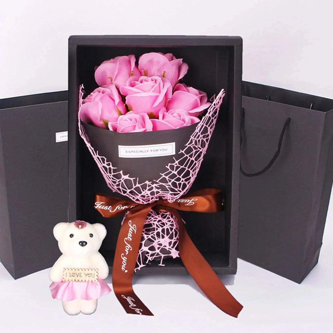 7 Roses Såpe Bukett Gaveeske Skanto