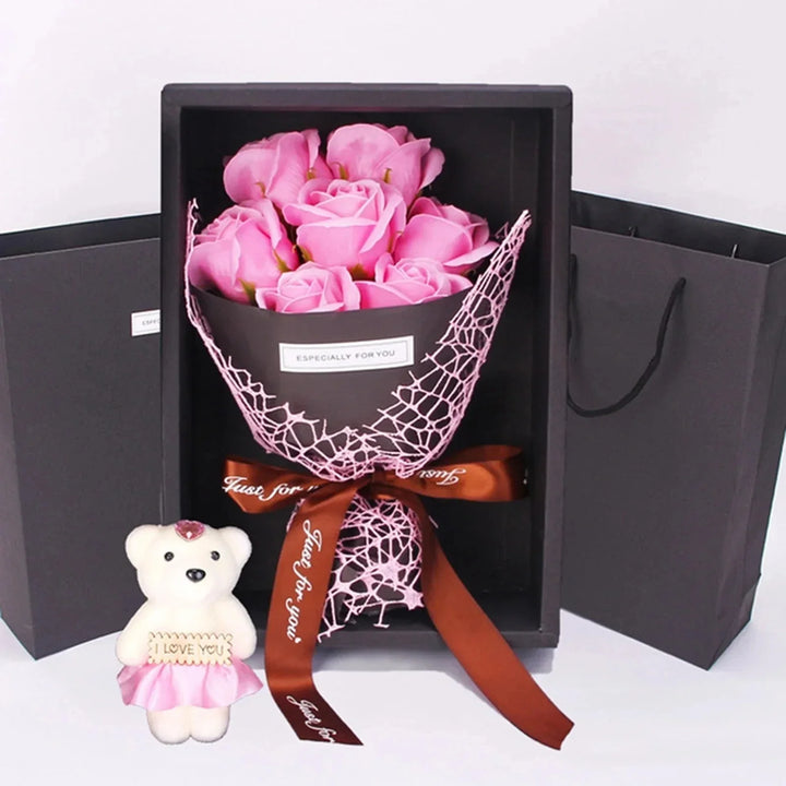 7 Roses Såpe Bukett Gaveeske Skanto
