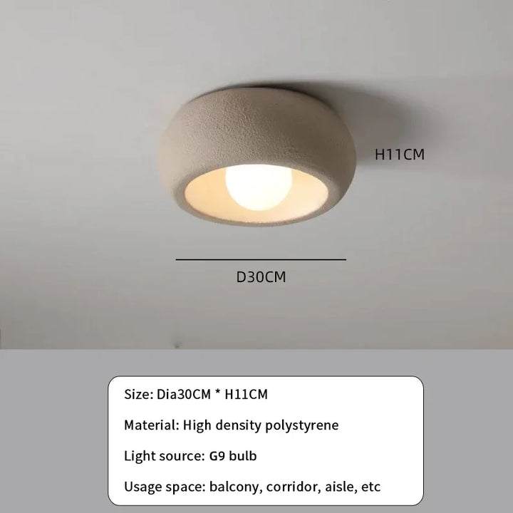 Skanto | Japansk Wabi-Sabi Rund Taklampe LED