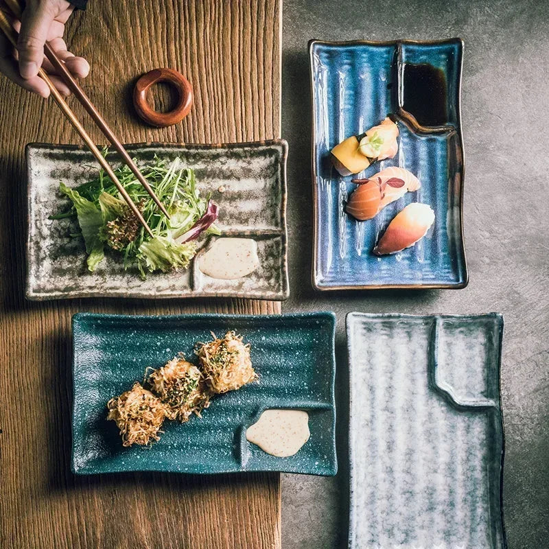 Håndverks keramiske sushi tallerkener Skanto