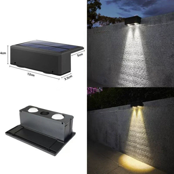 Vanntett sol-LED-vegglampe