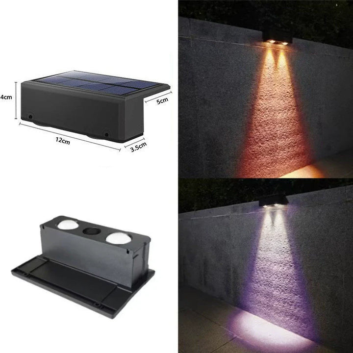 Vanntett sol-LED-vegglampe