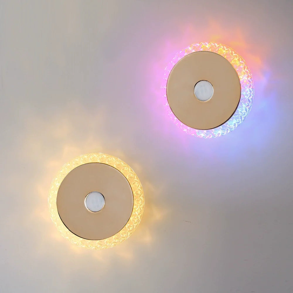 Intelligent oppladbar bevegelsesfølsom vegglampe hotell nattbord ambientelys ingen boring vegglampe
