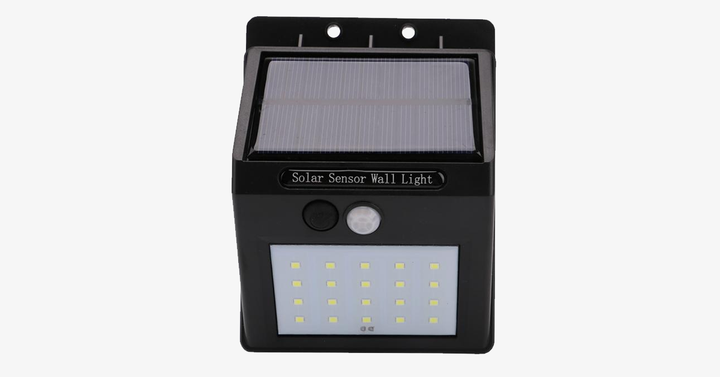 Skanto | Solar LED Sensor Vegglampe – Gjør din del for miljøet og øk sikkerheten i området ditt