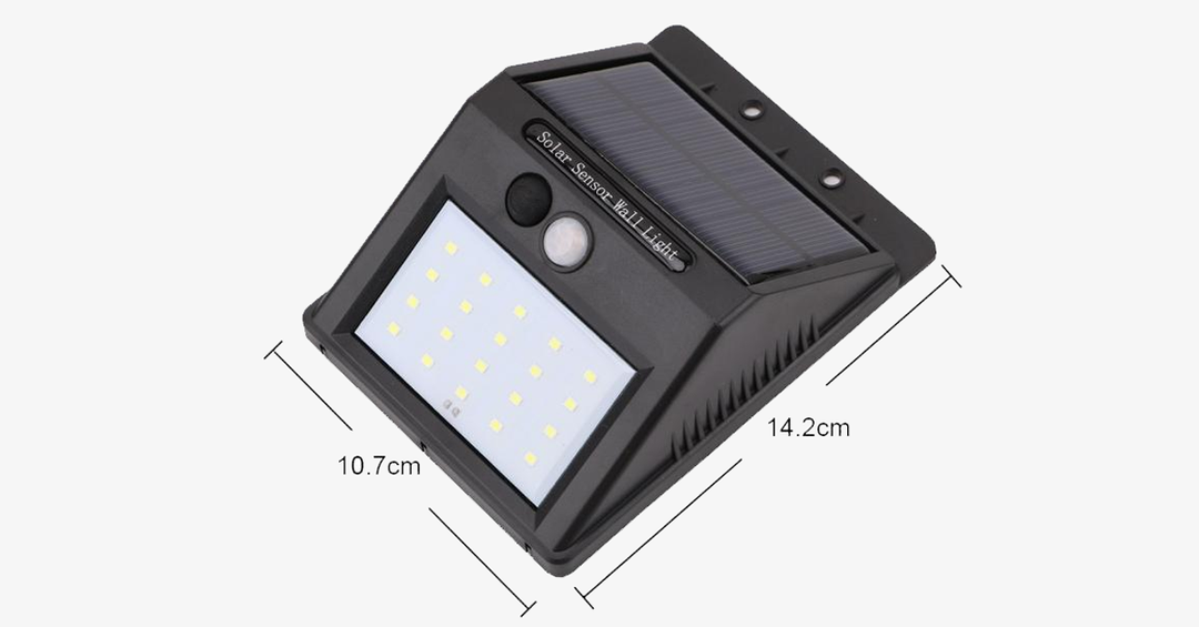 Skanto | Solar LED Sensor Vegglampe – Gjør din del for miljøet og øk sikkerheten i området ditt