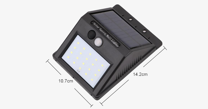 Skanto | Solar LED Sensor Vegglampe – Gjør din del for miljøet og øk sikkerheten i området ditt