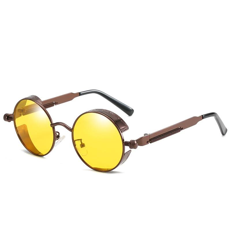 Skanto | Vintage Rund Steampunk Solbriller Polaroid UV400