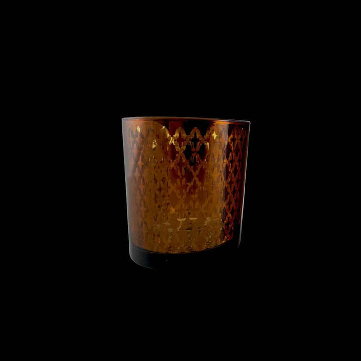 Te lysestake laget av glass (2 stk.) Kobber / svart av SIA Home Fashion | Skanto