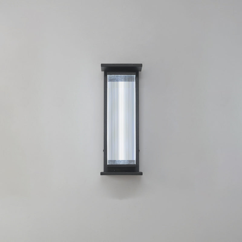 Moderne Minimalistisk Vanntett Rektangulær Rustfritt Stål Akryl LED Vegglygte Lampe For Utendørs Patio | Skanto