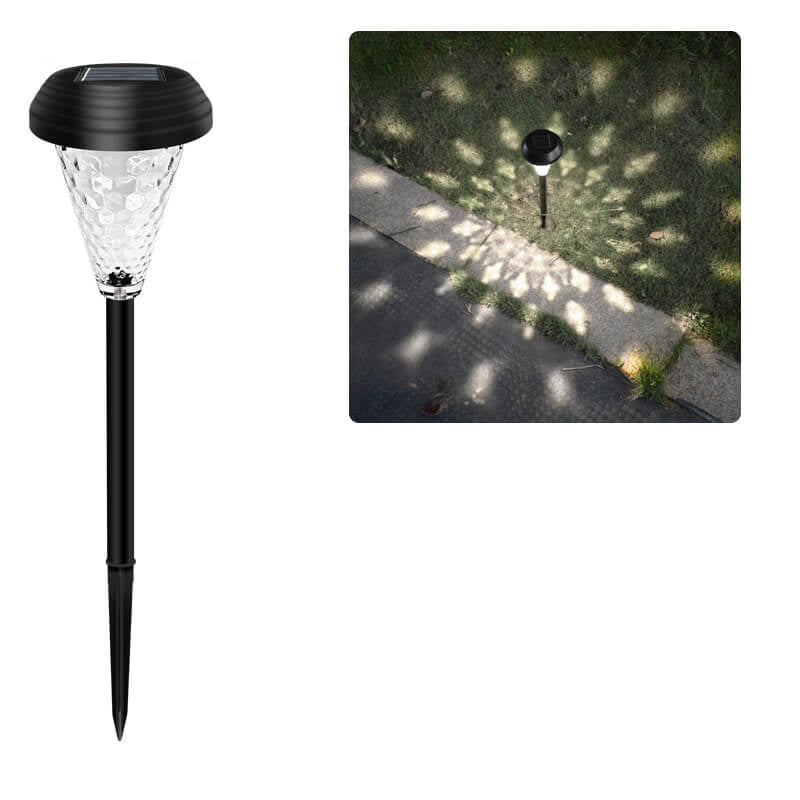 Moderne Solar Glass Cone LED Utendørs Hage Bakkeinnsatts Landskapslys | Skanto