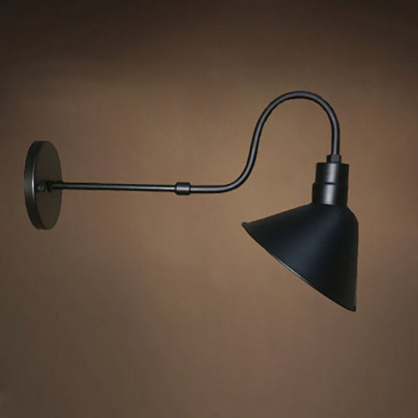Tradisjonell Vintage Horn Jern 1-Lykt Utendørs Vegglampe For Entré | Skanto