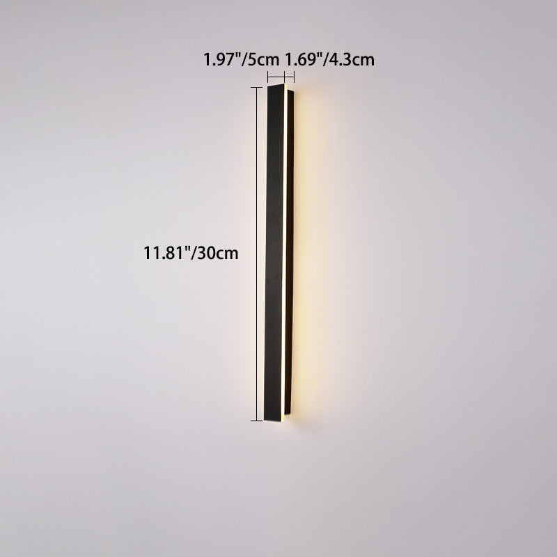 Moderne minimalistisk lang rektangulær aluminium akryl LED vegglampe for hage | Skanto