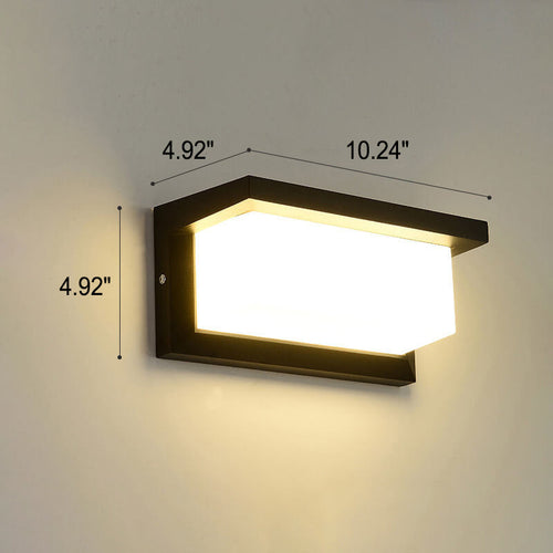 Moderne Kreativ Geometri Aluminium Utendørs Vanntett LED Vegglykt Lampe | Skanto