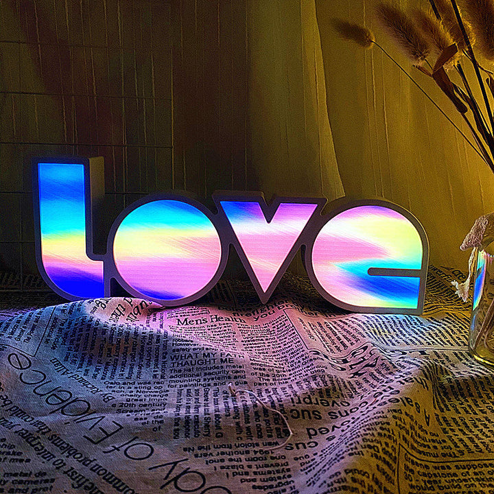 Skanto | Modern Art Deco vanntett PS LOVE bokstaver LED bordlampe for soverommet