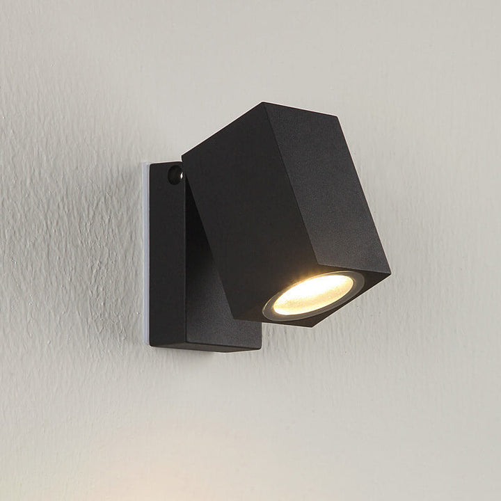 Moderne Utendørs Vanntett Firkantet Spotlight Justerbar Vinkel LED Hage Vegglampe | Skanto