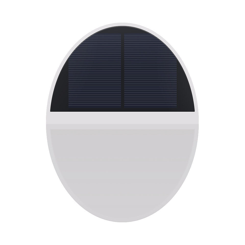 Solar utendørs vanntett rund flat kropp radar sensor LED vegglampe | Skanto