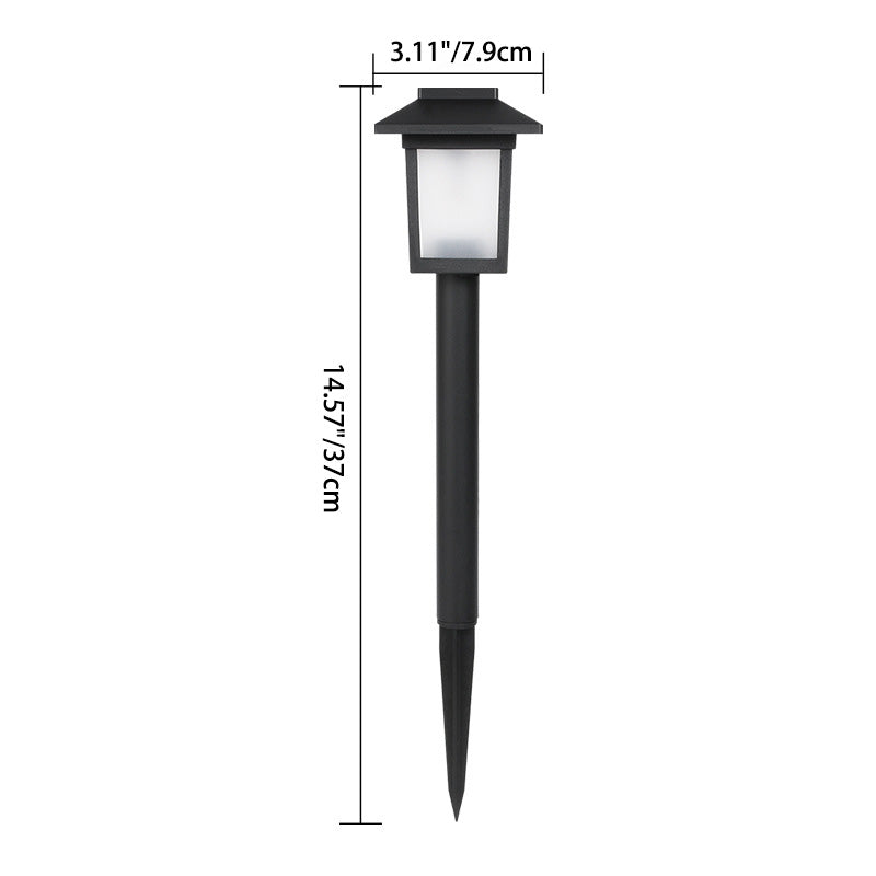 Moderne Minimalistisk Vanntett Solfylt Firkantet ABS PVC LED Utendørs Landskapslys For Hage | Skanto