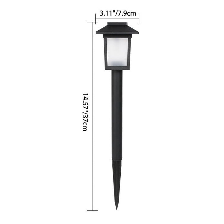 Moderne Minimalistisk Vanntett Solfylt Firkantet ABS PVC LED Utendørs Landskapslys For Hage | Skanto