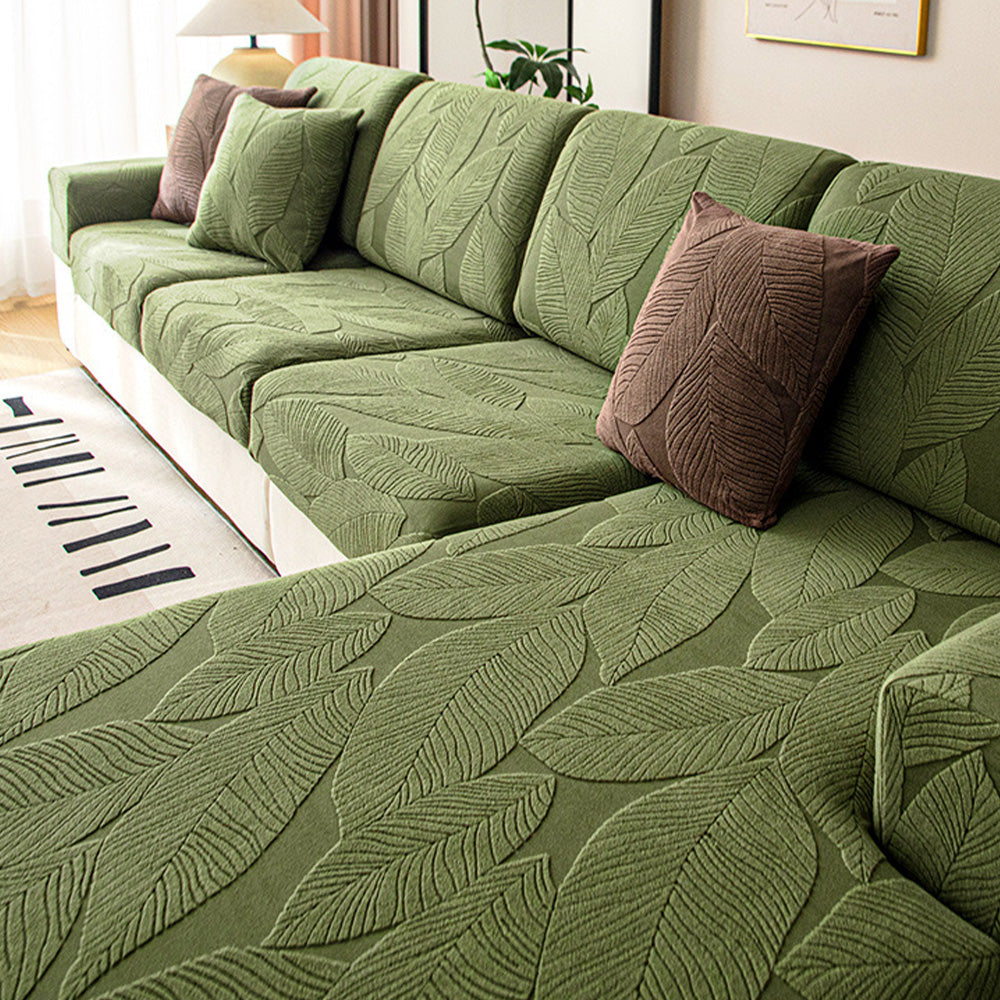 Skanto | Vanntett SofaCover med Tropisk Bladmønster – Elastisk og Ripesikker – Full Beskyttelse for Sofaer