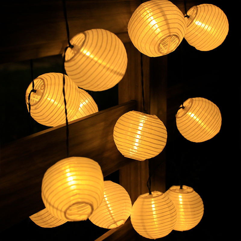 Skanto | Moderne Art Deco Solvannbestandig Stoff Lantern Ball LED Lyskjetting Utendørs Landskapslys For Utendørs Patio