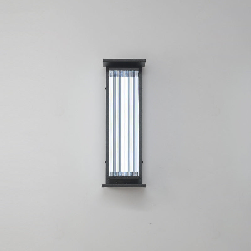 Moderne Minimalistisk Vanntett Rektangulær Rustfritt Stål Akryl LED Vegglygte Lampe For Utendørs Patio | Skanto