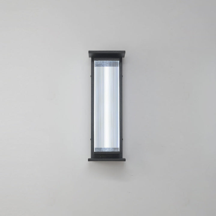 Moderne Minimalistisk Vanntett Rektangulær Rustfritt Stål Akryl LED Vegglygte Lampe For Utendørs Patio | Skanto