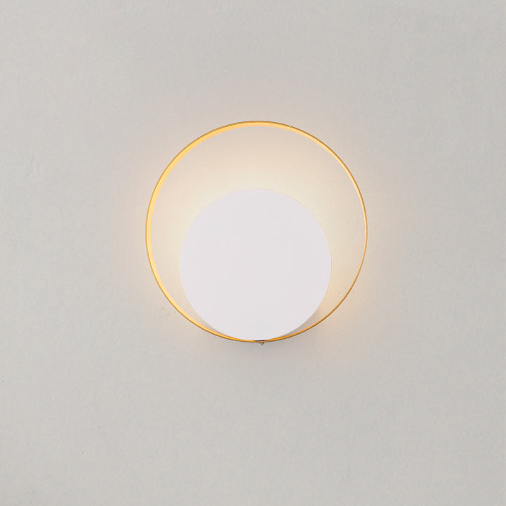 Skanto | Moderne Minimalistisk Jern Sirkel Ring 1-Lyskilde Vegglampe For Soverom