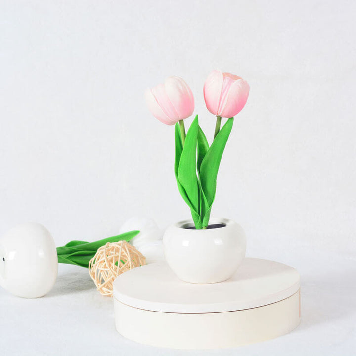 Skanto | Moderne Kreativ Simulering Tulipan Peony LED Nattlys Bordlampe