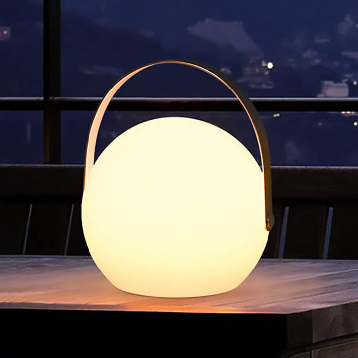 Skanto | Moderne Enkelhet Plast Rund Fyrkantet Hånd LED Bordlampe for Utendørs Patio