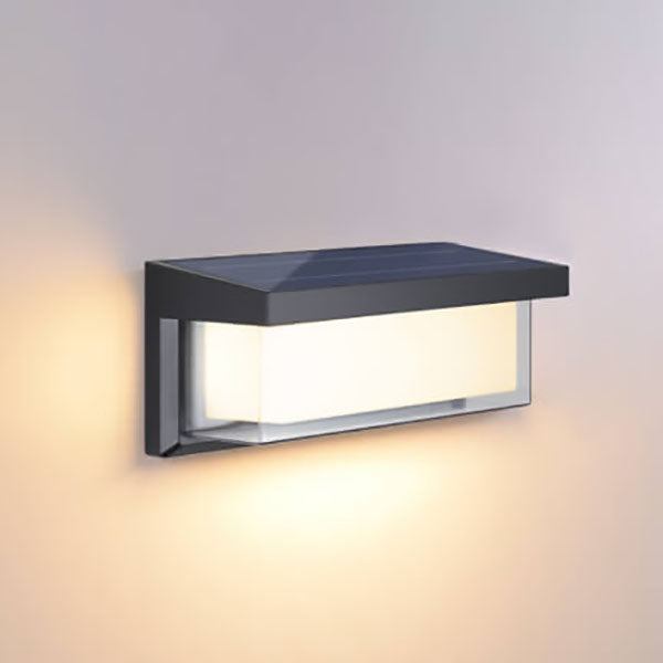Skanto | Moderne Minimalistisk Solrektangel PC LED Utendørs Vegglampe For Utendørs Patio