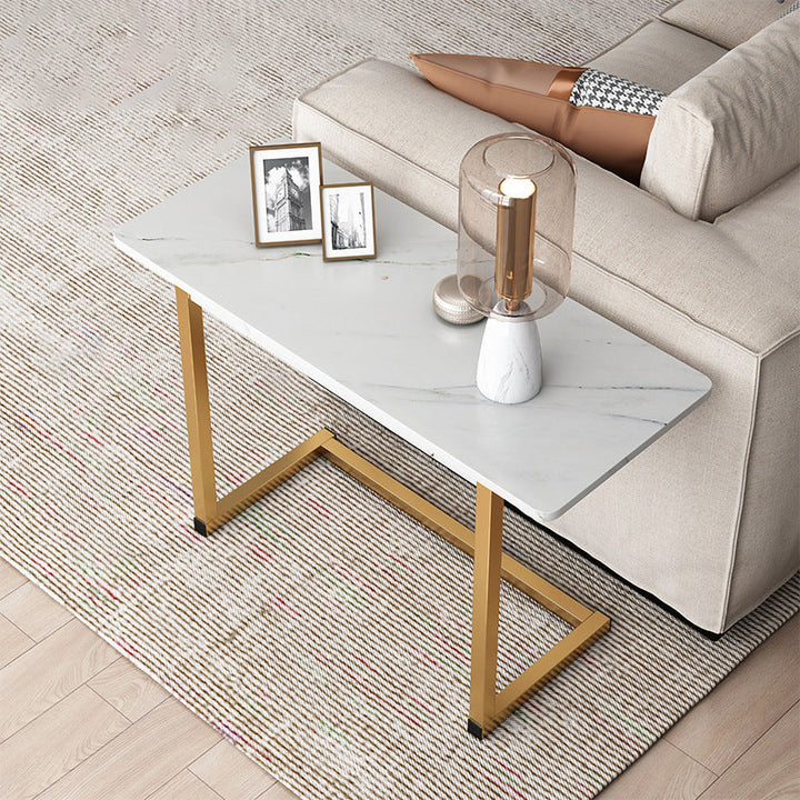 Skanto | ModernoCurve C-Side Table | MDF tabletop | Moderne design | Plassbesparende | Perfekt for stue og soverom