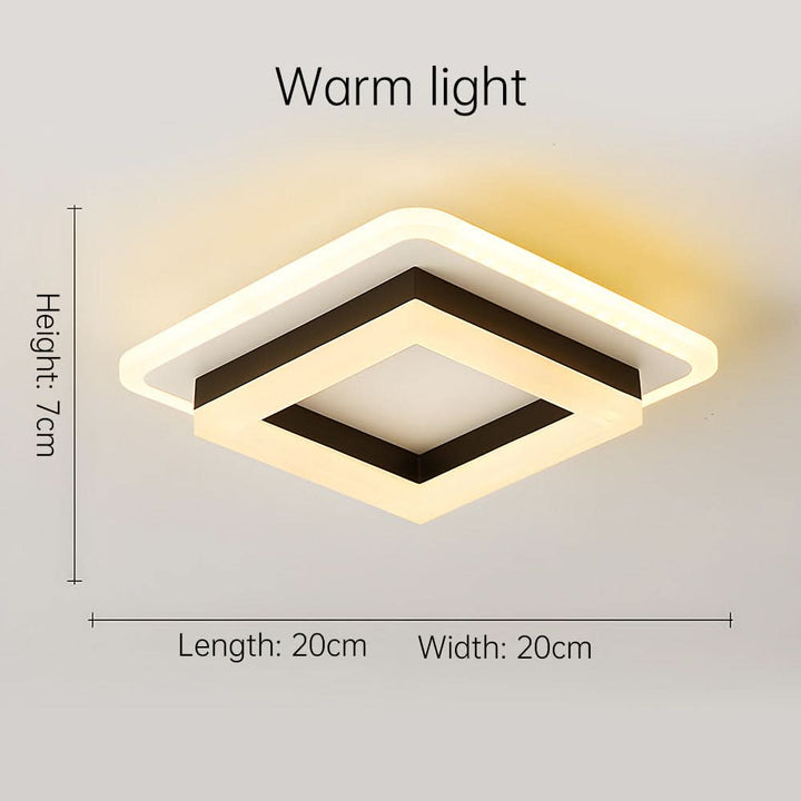 Quadratische LED-Deckenleuchte for moderne Innenräume