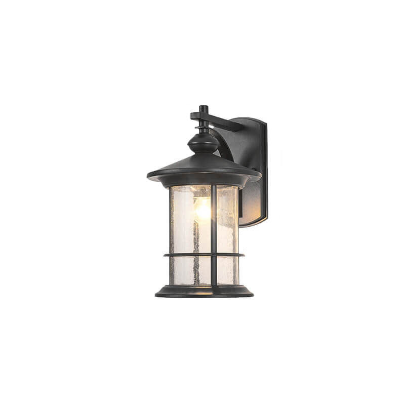 Industrial Vintage Bubble Glass Column 1-Light Utendørs Vanntett Vegglampe | Skanto