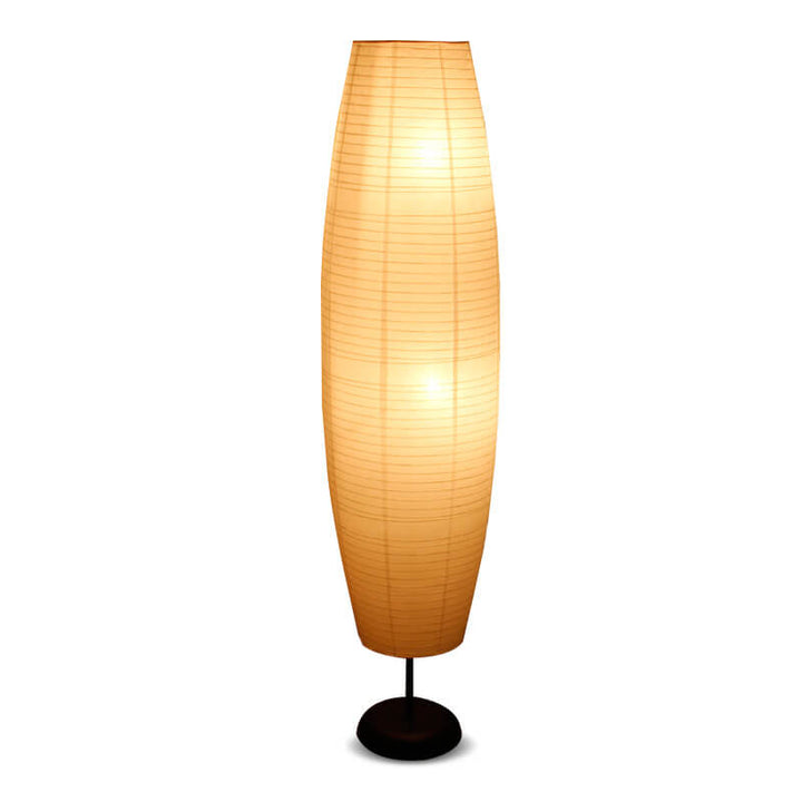 Moderne gulvlampe med dobbelt lampeskjerm – LumiTwins designlampe 137 cm høy | Skanto