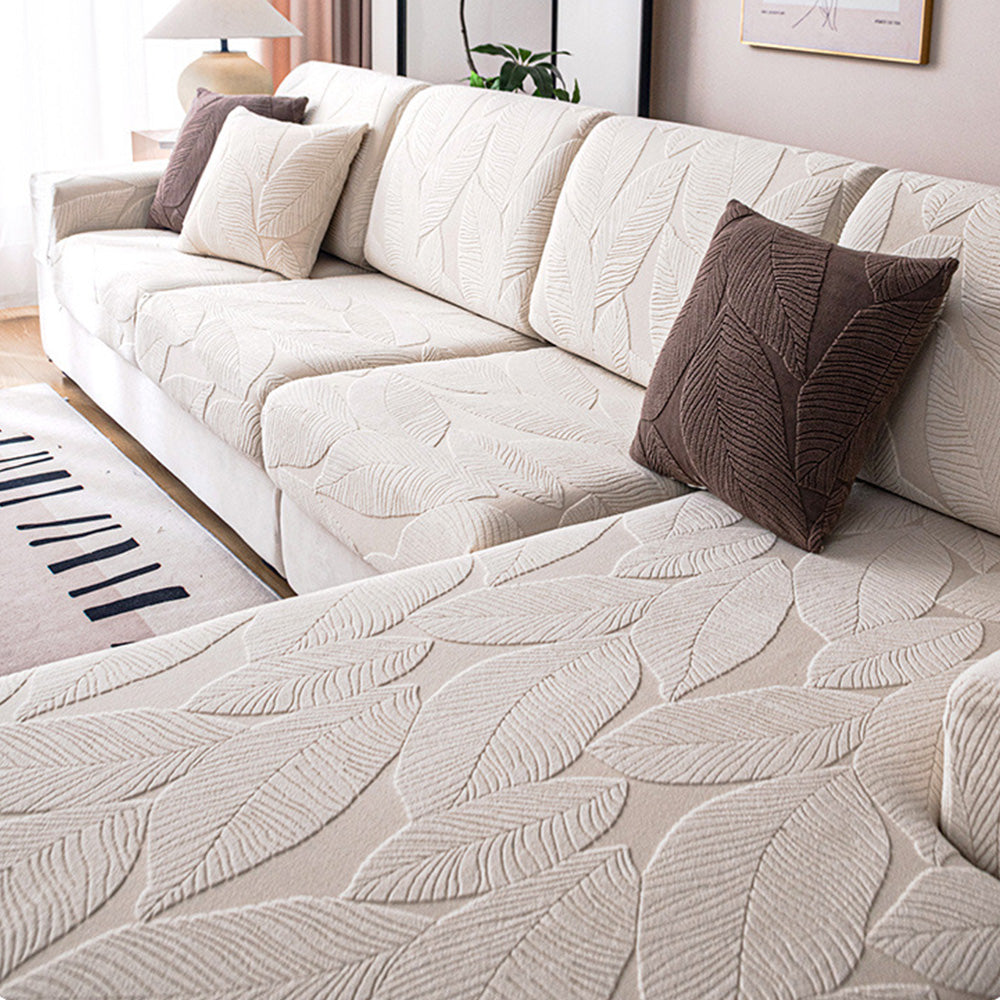 Moderne Leaf Jacquard Vanntett Anti-Ripe Sofa Dekken | Skanto