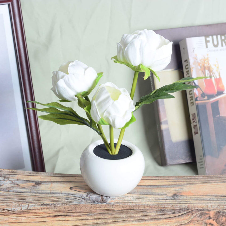 Skanto | Moderne Kreativ Simulering Tulipan Peony LED Nattlys Bordlampe