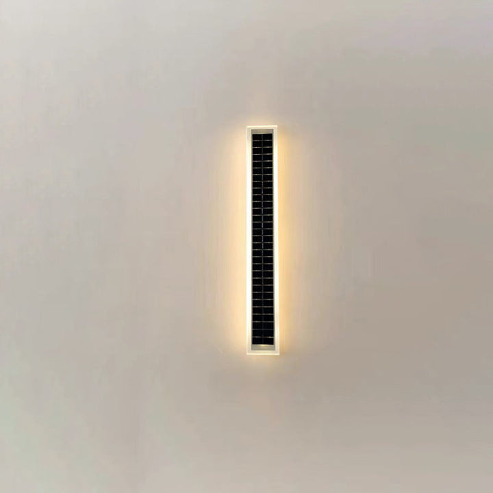 Minimalist Utendørs Solrektangulær Strip Vanntett Patio LED Vegglampe | Skanto