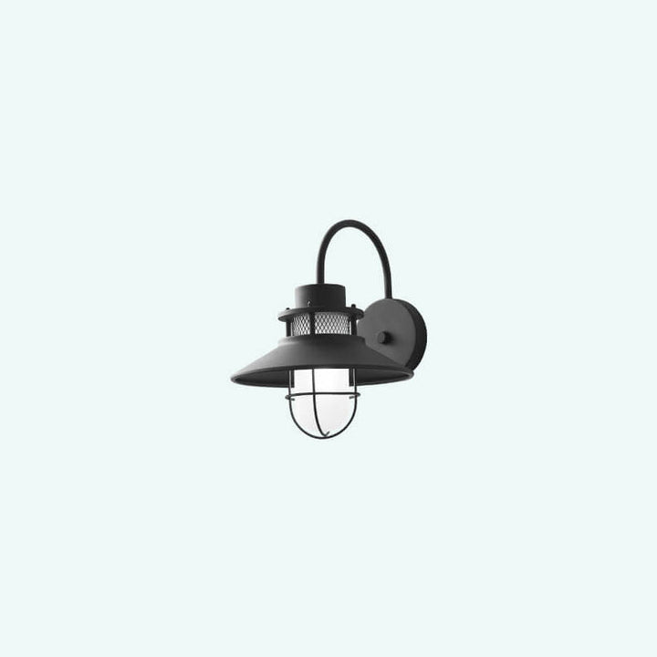 Utendørs Vanntett Jernkropp 1-Lys Utendørs Vegglampe | Skanto