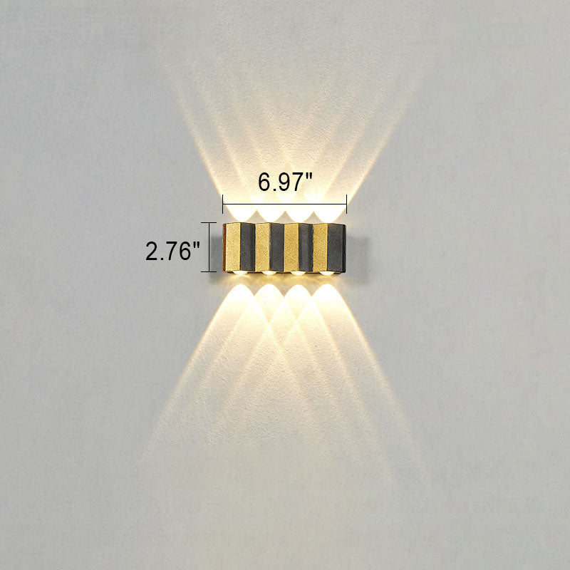 Skanto | Moderne Lys Luksus Gyldent Aluminium Utendørs Vanntett Terrasse LED Vegglampe