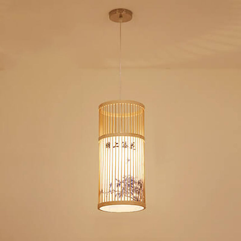 Skanto | Bambora Zen Pendellampe | Håndvevd Bambuslanterne | Japansk Design | Naturlig Eleganse