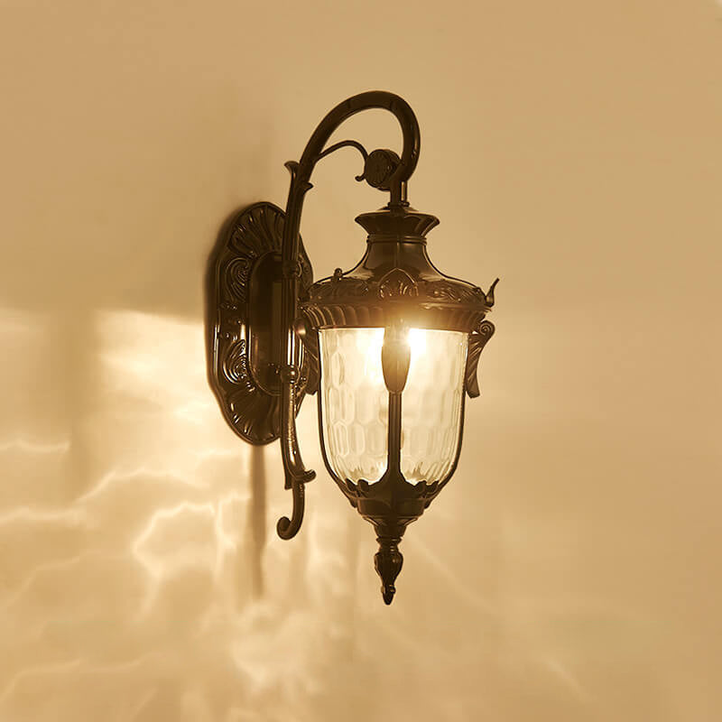 Europeisk Deluxe Lantern Utendørs Vanntett 1-Lys Vegglampe | Skanto