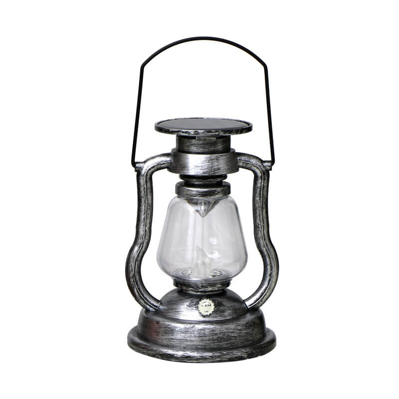 Solcelledrevet retro parafinlampe, hestelampe, LED utendørsbelysning for hage og terrasse, bærbar flammelyslampe