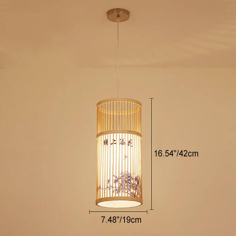 Skanto | Bambora Zen Pendellampe | Håndvevd Bambuslanterne | Japansk Design | Naturlig Eleganse