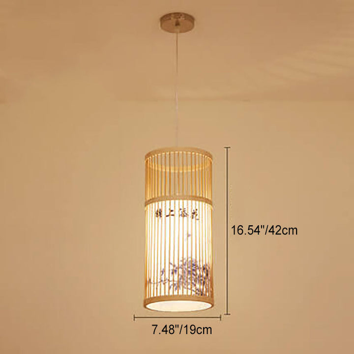 Skanto | Bambora Zen Pendellampe | Håndvevd Bambuslanterne | Japansk Design | Naturlig Eleganse