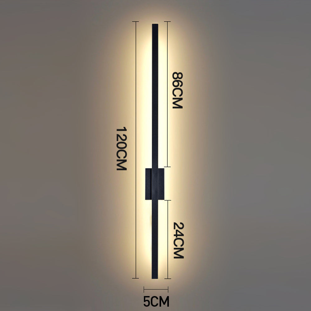 Skanto | Industriell Minimalistisk Lang LED Jern Vegglamper for Moderne Stueinnredning og Stilfull Belysning